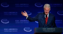 Clinton spoke at a gathering of the Clinton Global Initiative America, part of The Clinton Foundation, in 2015.