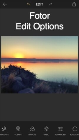 Fotor Edit Options