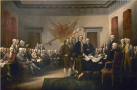 Declaration of Independence painting by John Trumbull in the United States Capitol