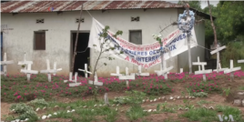 A cemetery in an Eastern Congolese village, where a massacre took place in 2014.