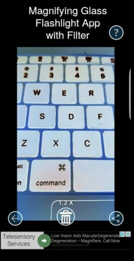 Magnifying Glass Flashlight App with Filter