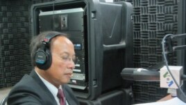 Phay Siphan is a government spokesman in VOA studio in Phnom Penh for Hello VOA.