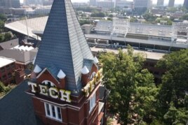 Georgia Tech Tower and campus of Georgia Institute of Technology, Atlanta, Georgia