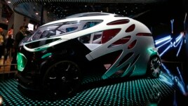 The Mercedes-Benz Vision Urbanetic is on display at the Mercedes-Benz booth at CES International, Tuesday, Jan. 8, 2019, in Las Vegas. (AP Photo/John Locher)