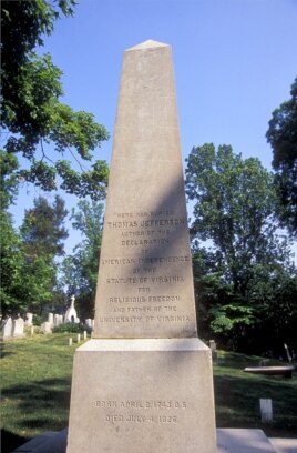 Jefferson's tombstone