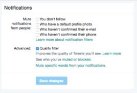 Twitter Notification Options