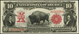 Ten Dollar Currency in use in 1906