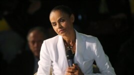 Presidential candidate Marina Silva of the Sustainability Network Party.