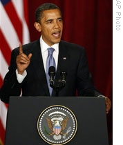 President Obama speaking to Muslims around the world in Cairo, Egypt