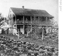 The Kennedy farmhouse used by John Brown as headquarters for planning the raid on Harpers Ferry