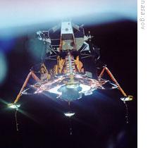The Eagle lander after separation from the Columbia command module