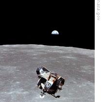 The Eagle successfully returns to the Columbia command module 