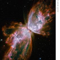 The Hubble Space Telescope's image of the Butterfly Nebula 