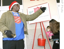 Salvation Army bell ringer