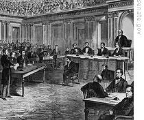 The impeachment trial of President Andrew Johnson