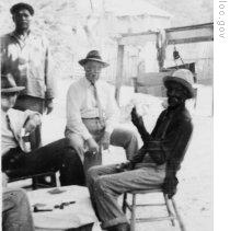 John Lomax with Billy McCrea and friends at McCrea's home in Jasper, Texas