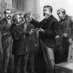 Vice President Chester Arthur takes the oath of office after the death of President James Garfield Vice President Chester Arthur takes the oath of office after the death of President James Garfield