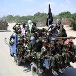 Al-Shabab fighters during an exercise in Mogadishu early this year