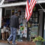 President Obama stops at a store while on vacation on Martha's Vineyard in August 2009