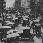 Traffic jam in Detroit, Michigan