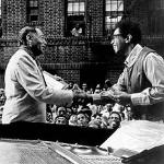 Duke Ellington, left, shakes hands with Billy Taylor in New York's Harlem area in the early 1970s