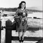 Elizabeth Taylor in 1944 while filming 