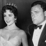 Elizabeth Taylor with her husband Mike Todd in 1957